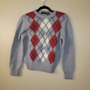 Vintage Silver Unicorn Wool Sweater Shirt Size Medium Made In Italy